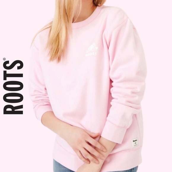 Roots Sweaters - Roots Pink Pastel Boyfriend Crew Sweatshirt Sweater